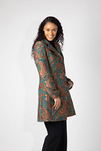 BELGRAVIA DRESS COAT - TEAL