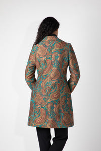 BELGRAVIA DRESS COAT - TEAL