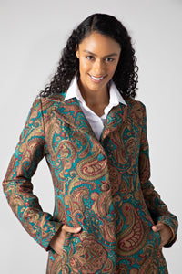 BELGRAVIA DRESS COAT - TEAL